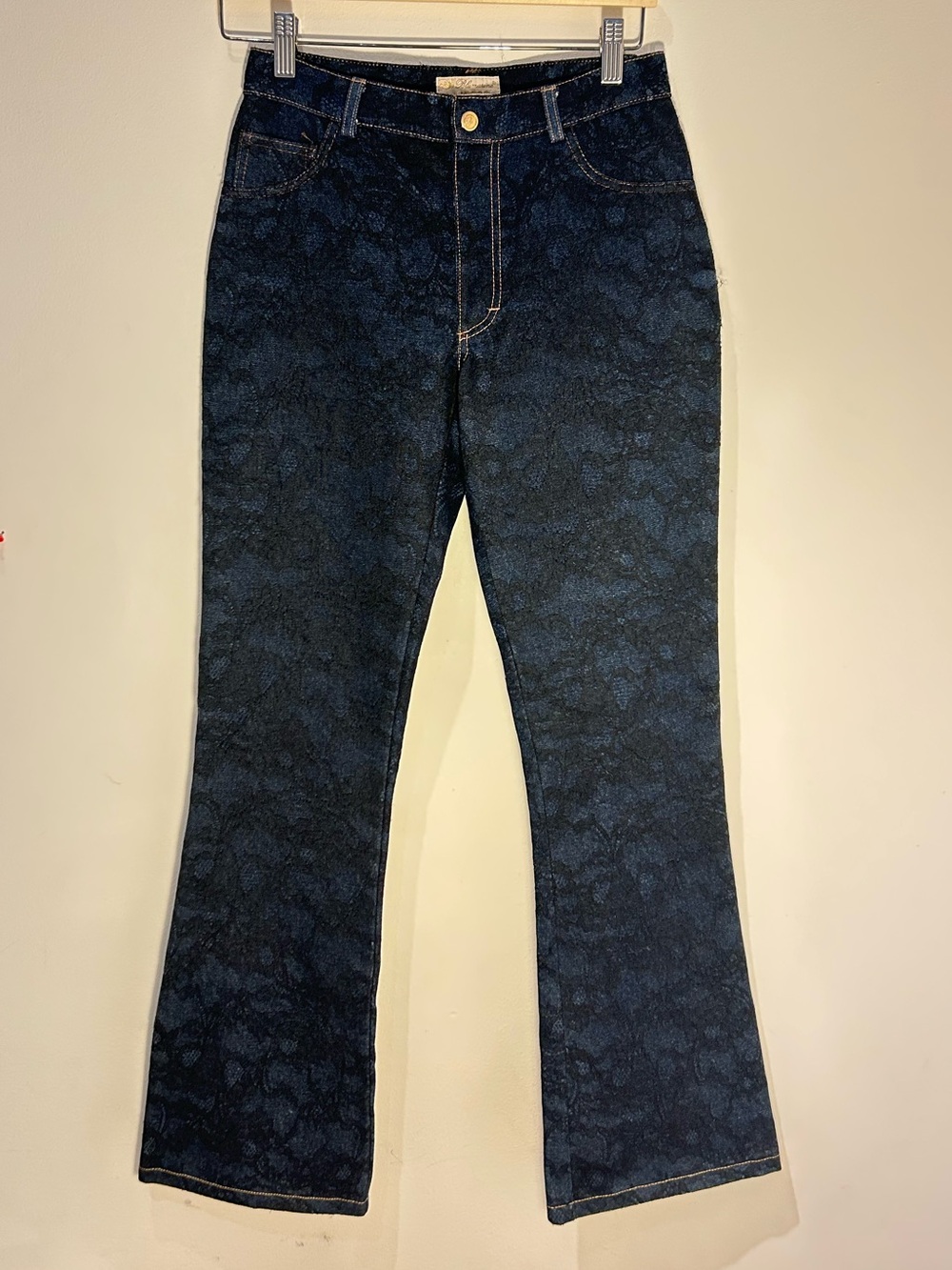 Blumarine Lace Overlay Jeans